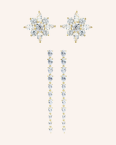 The Classic Statement Duo -18K gold plated earrings in gold by Sol & Raya
