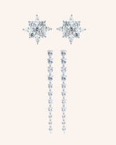 The Classic Statement Duo Earrings in Sterling Silver by Sol & Raya