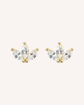 The Petite Fleur Earrings - 925 Sterling Silver, 18K Gold Plated