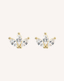 The Petite Fleur Earrings - 925 Sterling Silver, 18K Gold Plated