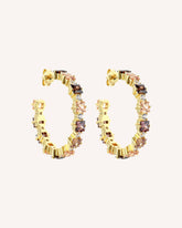 The Ophelia Hoops - 18K gold plated earrings in gold by Sol & Raya