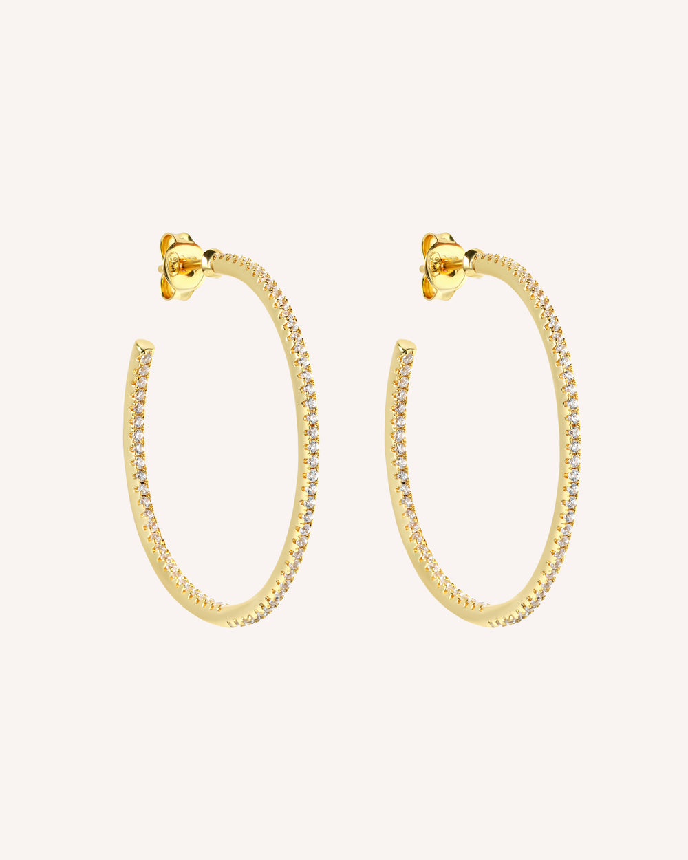 The Cassie Hoops - 18K Gold Plated in gold by Sol & Raya