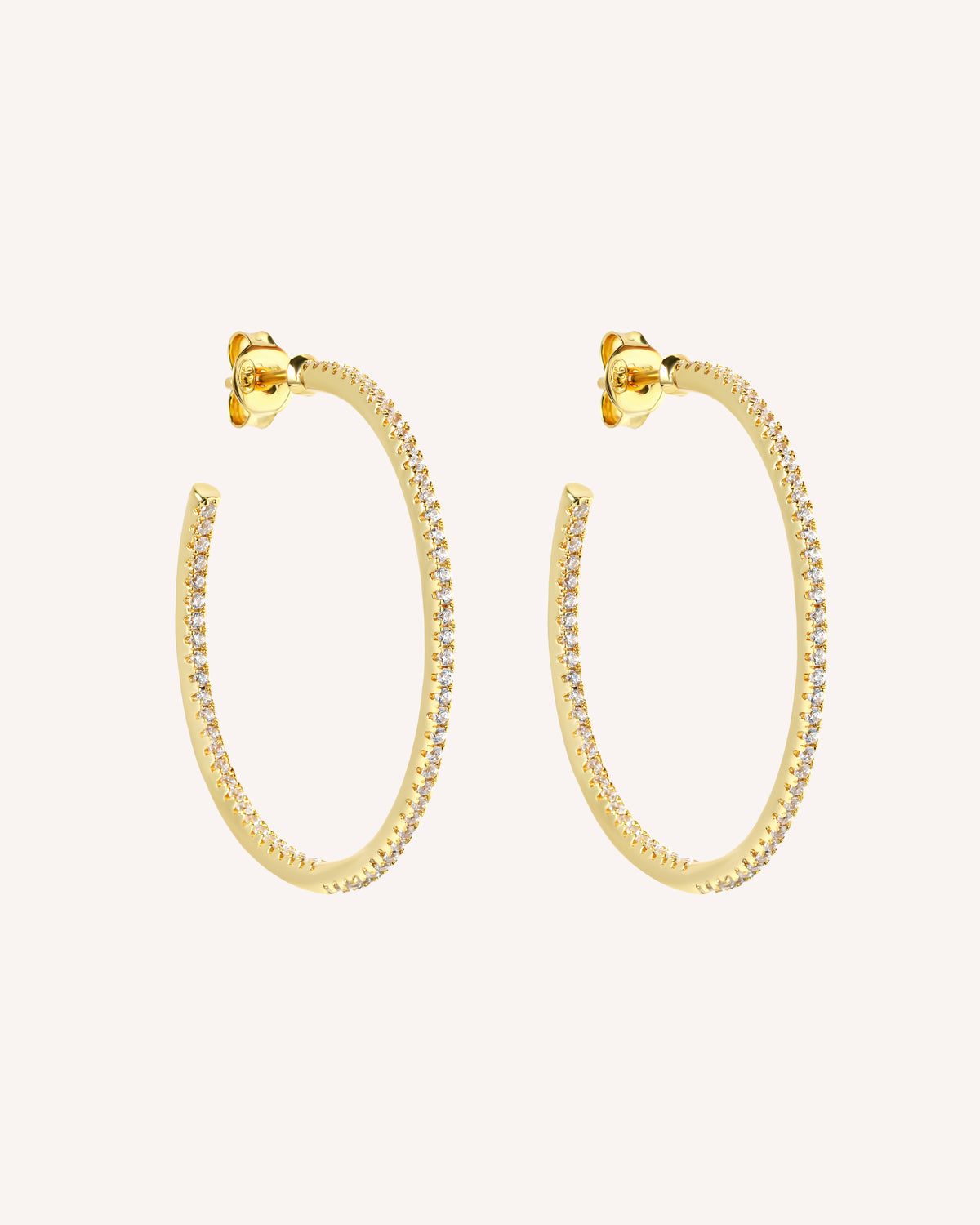 The Cassie Hoops - 18K Gold Plated in gold by Sol & Raya