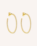 The Cassie Hoops - 18K Gold Plated in gold by Sol & Raya