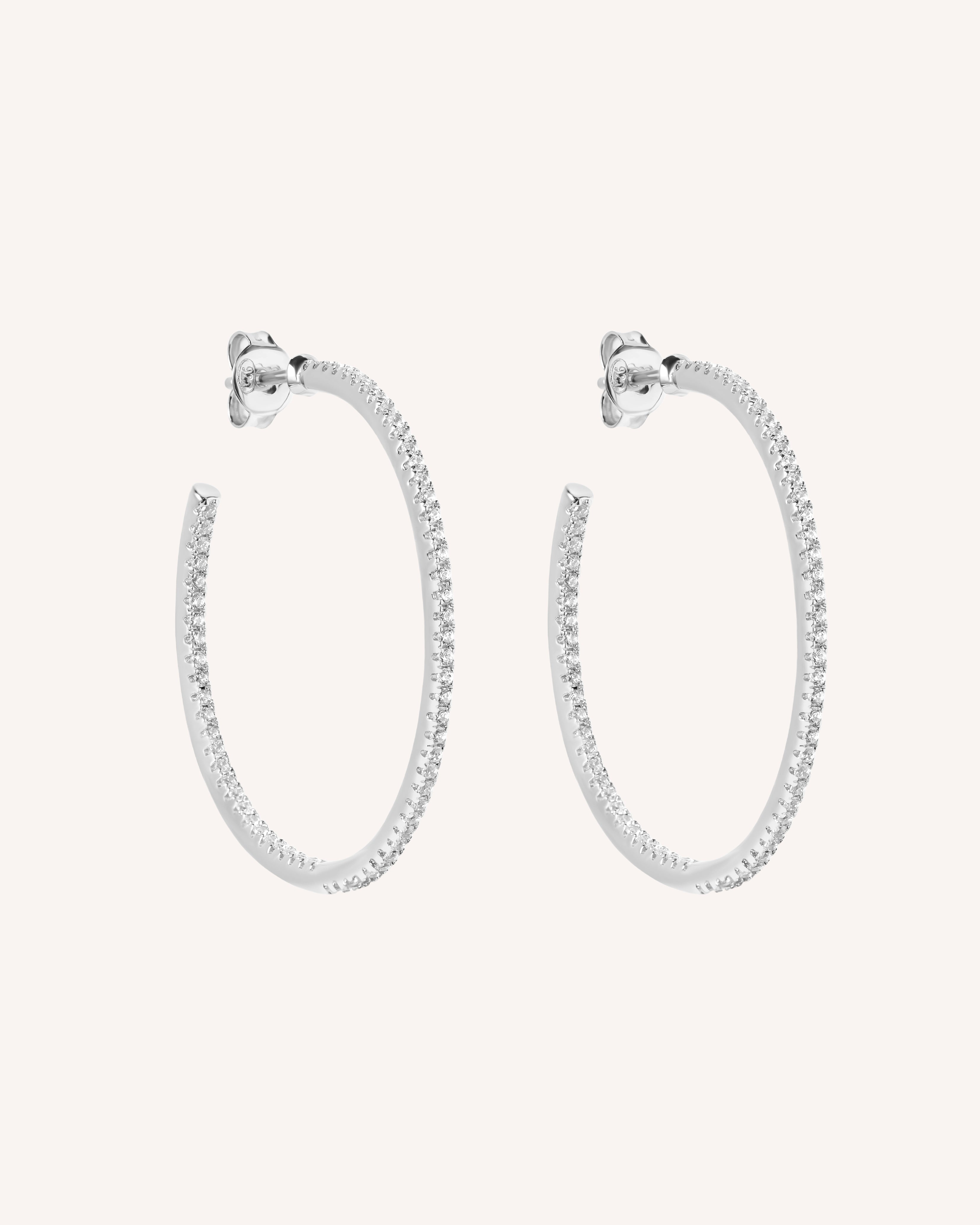 The Cassie Hoops in Sterling Silver by Sol & Raya