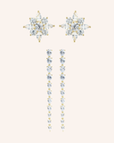The Classic Statement Duo -18K gold plated earrings in gold by Sol & Raya