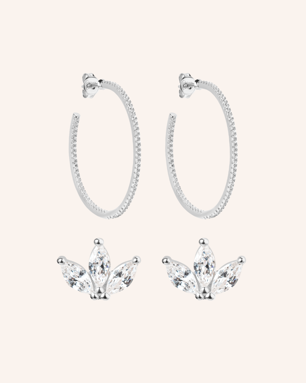 The Minimalist Set in Sterling Silver by Sol & Raya