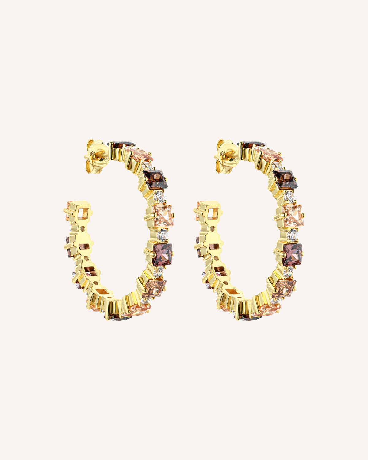 The Ophelia Hoops - 18K gold plated earrings in gold by Sol & Raya