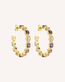 The Ophelia Hoops - 18K gold plated earrings in gold by Sol & Raya