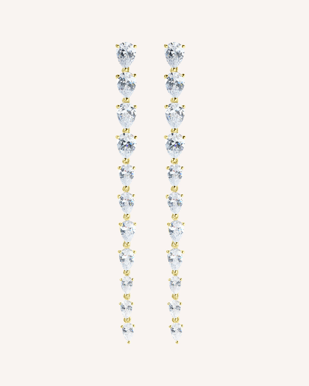 The Soline Earrings - 18K Gold Plated in gold by Sol & Raya - De Soline gouden oorbellen 