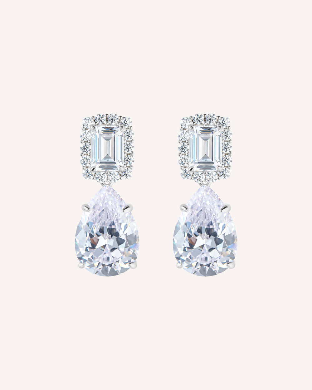 The Sophia Earrings in Sterling Silver by Sol & Raya - De Sophia oorbellen in sterling zilver