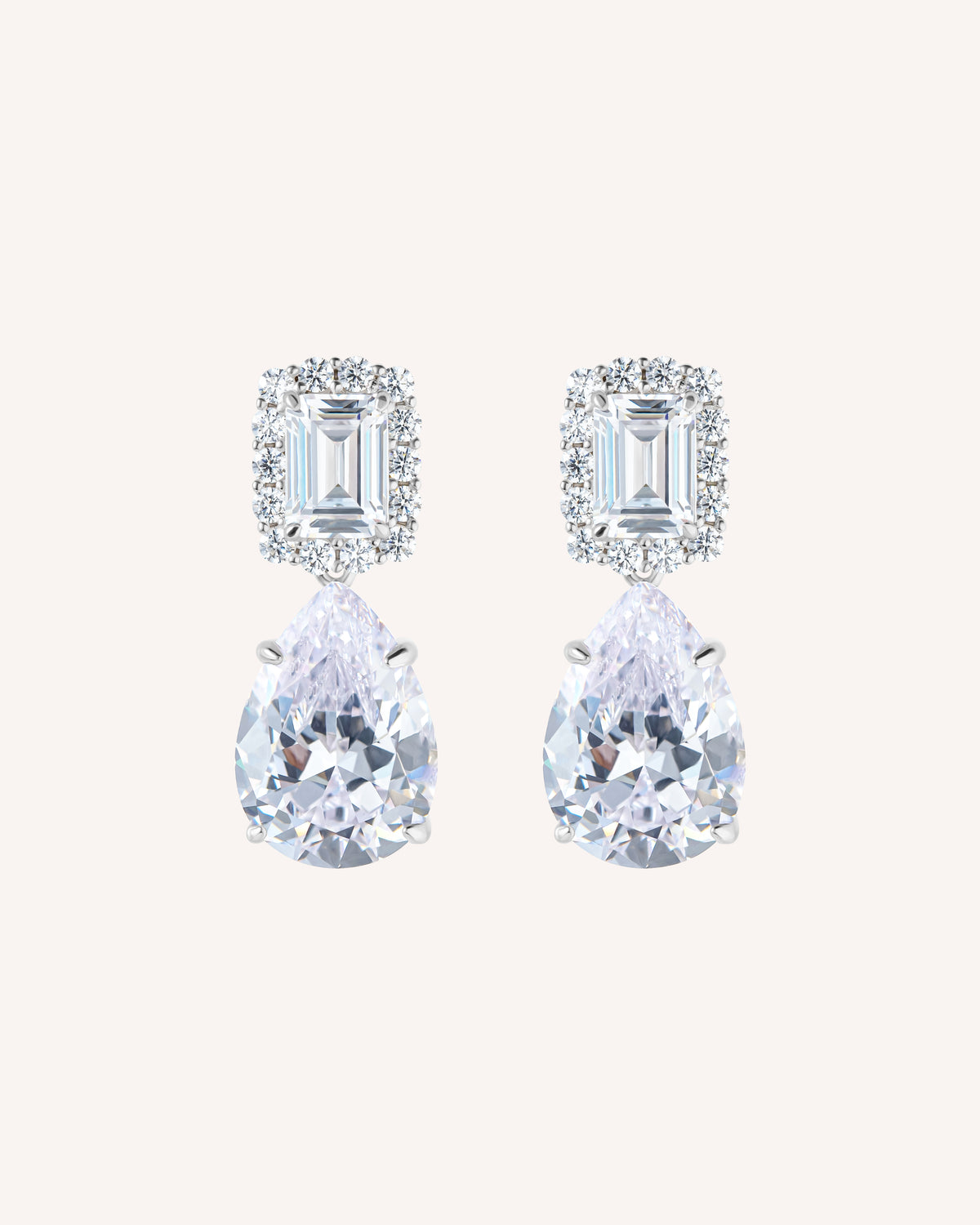 The Sophia Earrings in Sterling Silver by Sol & Raya - De Sophia oorbellen in sterling zilver